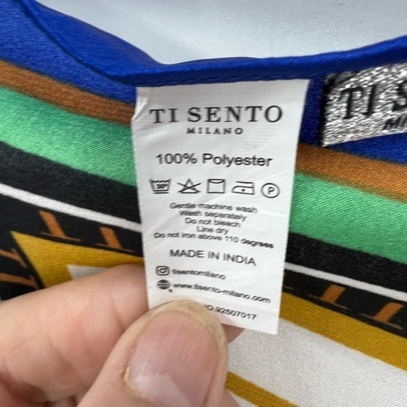 Ti Sento Milano colorful scarf OS - Picture 4 of 8